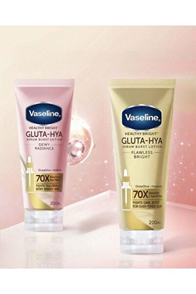 Vaseline Lotion Serum Gluta Hya (Radiant Shine/Flawless Glow) Pack of 2