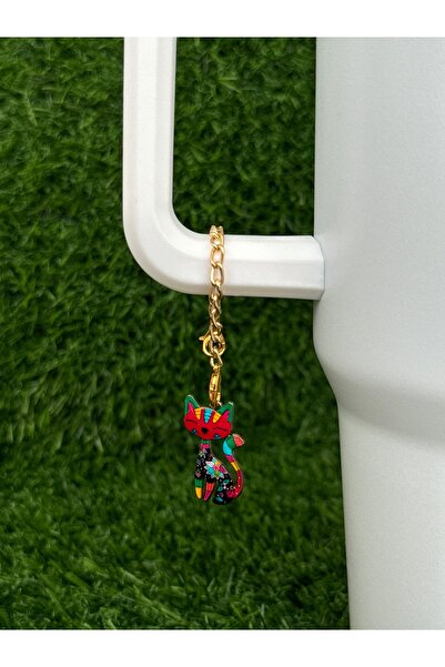 YuccaCo Accessorize Your Life Cat Thermos Ornament/Kitten Thermos Charm/Cat Animal Figure Bag Charm