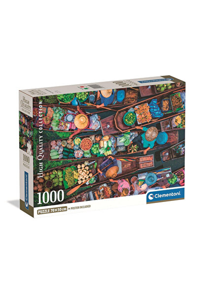 Cities Orașe Floating Market Puzzle Thailanda 1000 de piese Compact Clementoni