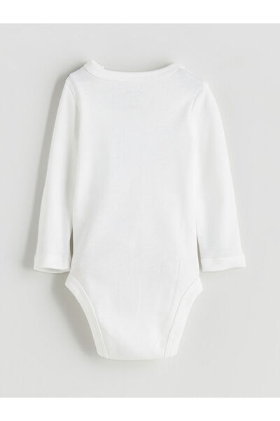 LC Waikiki Ecru Baby Boy Snap-On Bodysuit, Leggings and Beanie 3-Piece Set