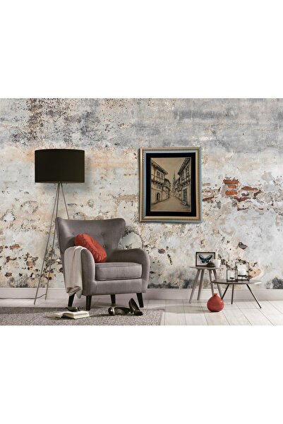 Siriderya The Real Black Pen Old Ottoman Street Painting Is Not a Reproduction of a Digital Print