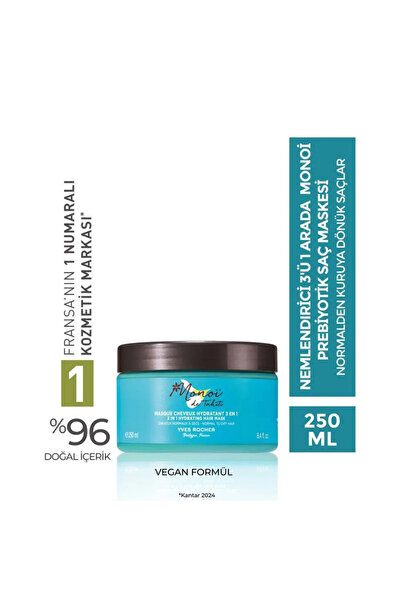 Yves Rocher Nemlendirici 3’ü 1 Arada Prebiyotik Saç Maske – Normalden Kuruya Dönük Saçlar /Monoi 250 ml