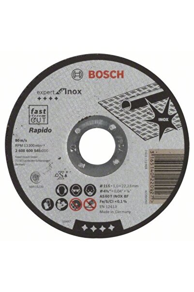 Bosch Disc Expert for Inox - Rapido de tăiere drept