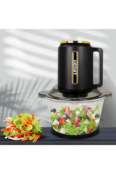 hoffmans Professional Electric Chopper - 3L Glass, 1800W, 4 Blades, 3 Speeds, Vegetables, Fruits and Meat