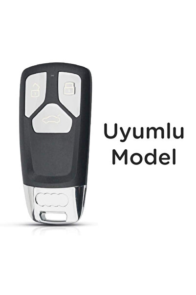 Mavi Keys Husă de protecție pentru telecomandă din silicon cu 3 butoane pentru Audi Smart New Model B9 Q5 Q7 – Culoare albă