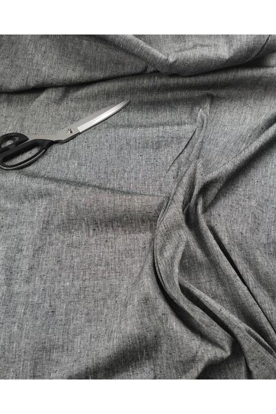 Kumaş Parça Сірий льон з вкрапленнями (ширина 145 см x довжина 240 см)