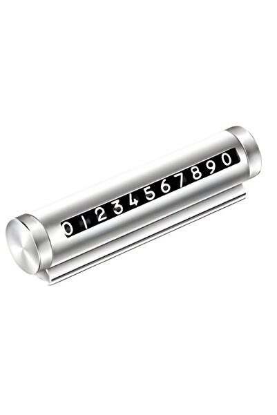 Kacar Gümüş Çevirmeli Araç Içi Telefon Numaralık Çevirmeli Alüminyum Numaratör