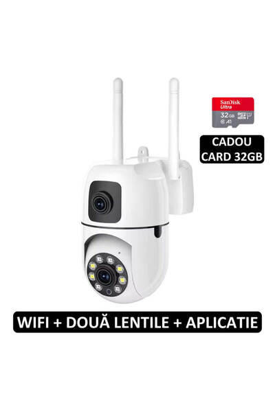 OEM Surveillance Video Camera - Ultra HD, Wireless WIFI, Dual Lens, 360° Rotation