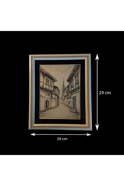 Siriderya The Real Black Pen Old Ottoman Street Painting Is Not a Reproduction of a Digital Print