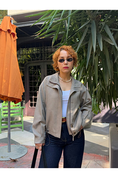 Bak'ap Premium καρό μπουφάν με φερμουάρ και κουμπιά