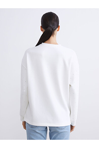 LC Waikiki Sparkling Choices from Shining Store | Stone Oversized Women's Sweatshirt Tunic