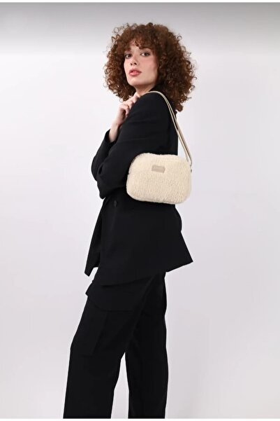 DOĞALYA Women's Fur Plush Mini Urban Cross Shoulder Bag