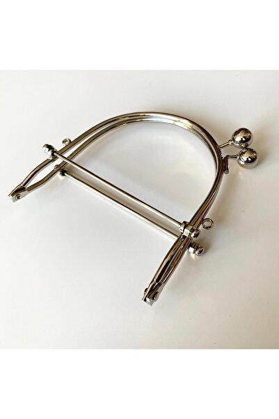 yumakça Çanta ve Cüzdan Klipsi Gümüş Renk Oval Model 11 Cm Yandan Açmalı