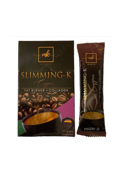 MK قهوة SLIMMING-K من مدام كايلاي، حارق للدهون + كولاجين (10 أكياس × 21 جرام)