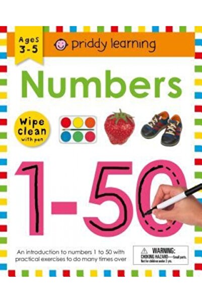 Priddy Books Ștergeți caietul de lucru: Numerele 1-50