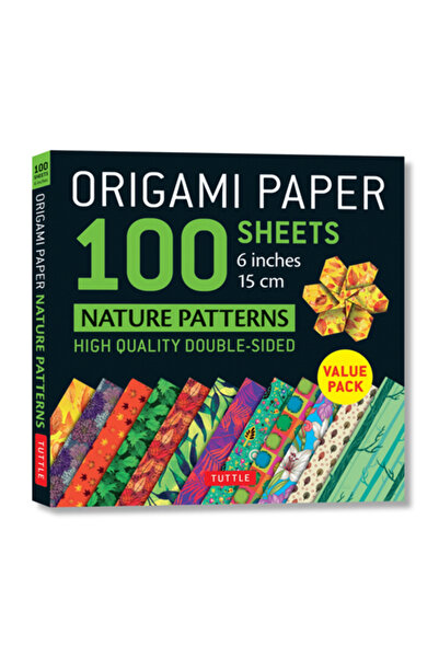 Tuttle Pub Hârtie Origami 100 de coli Modele Naturale 6" (15 CM): Hârtie Orig...