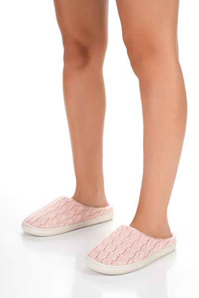 OZYO Desire pembe şaç örgüsü kışlık terlik