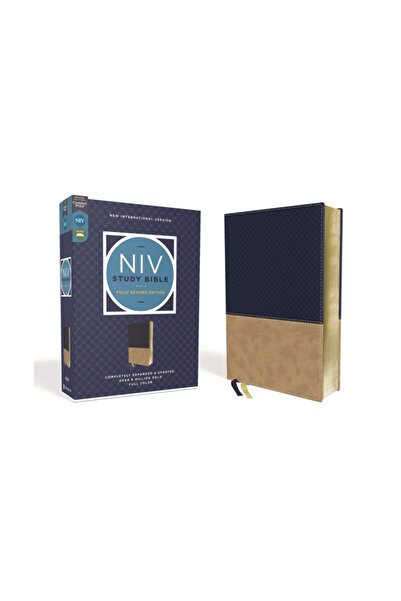 Zondervan Biblia de studiu NIV, ediție complet revizuită, piele moale, bleuma...