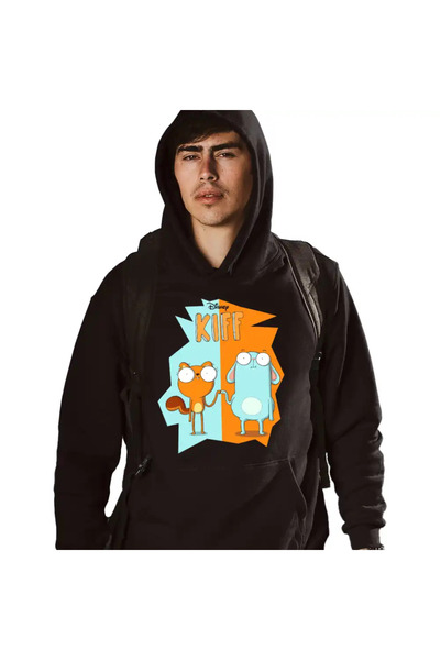 OEM Ανδρικό Φούτερ με Κουκούλα Kiff Barry Friends Bunny