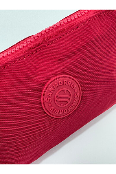 H&D COLLECTİON Crinkle Model Hand and Cross Strap Card Holder, Pen Holder with Coin Compartment/Wallet Type Makeup Bag