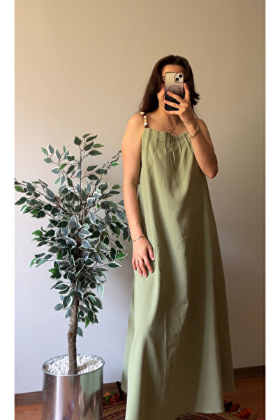 youbutik Boncuk Askılı Elbise