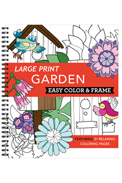 New Seasons Carte de colorat pentru adulți, cu litere mari, ușor de colorat ș...