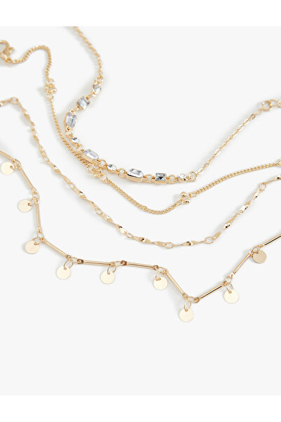 Koton Taşlı Pullu 4'lü Zincir Bileklik Seti