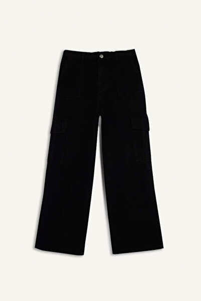 DeFacto Wide Leg Kargo Geniş Paça Jean Pantolon Kız Çocuk E5880A825AU