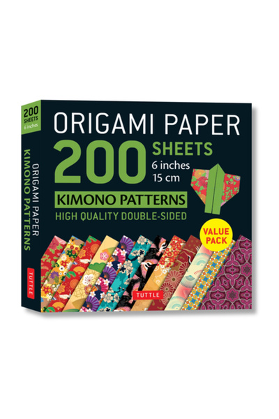 Tuttle Pub Hârtie Origami 200 de coli Modele Kimono 6" (15 cm): Hârtie Origam...