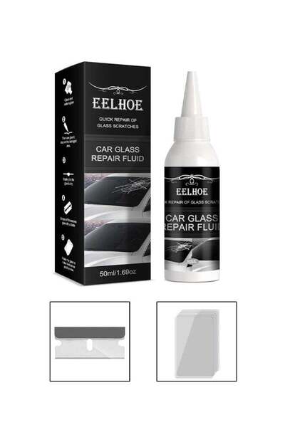 EELHOE Car Glass Repair Fluid, Quick Repair Of Glass Scratches Fluid Set, for Glass Chips and Cracks