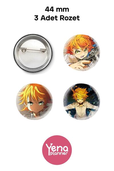 Yenaplanner The Promised Neverland Bag Ornament / Badge Set
