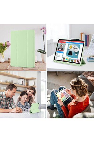 Generic حافظة آيباد 10.9 بوصة، الجيل العاشر 2022، حامل ثلاثي الطي ذكي مع حامل أقلام، خاصية الإيقاظ/السكون التلقائي،