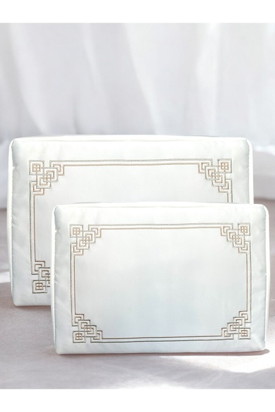 Mariabella Home Collection Vivien 2'li Hurç Seti 40x50x20 cm ve 40x60x20 cm Çeyizlik Nakışlı İşlemeli Söz Nişan Gelin Bohça