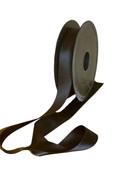 EL İŞİ DİY CRAFT Black Satin Fabric Ribbon 2.5 cm X 35 m Gift Packaging Henna...