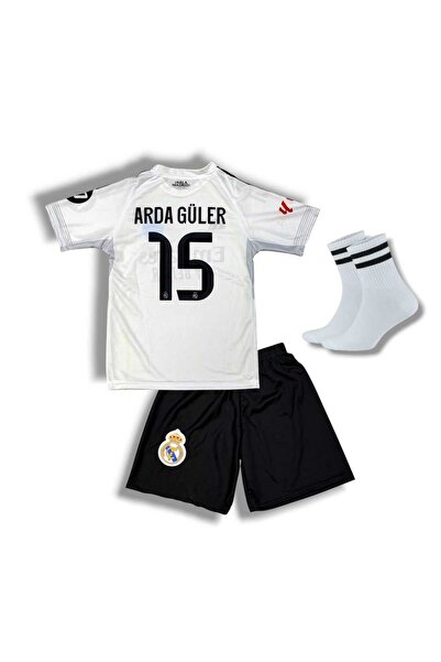 Flextreme Rêal.Madrid-Arda Güler 15 Prime Home 2025 New Season Kids Jersey 3-Piece Set