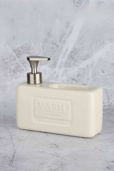 welcomein Seramik Sıvı Sabunluk – Paslanmaz Çelik , Modern ve Şık Banyo/Mutfa...