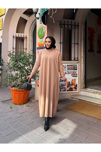 Pay KADIN TESETTÜR SOĞUK İPLİK TRİKO ELBİSE (42/44/46/48/50/52/54 BEDEN UYUMLU)