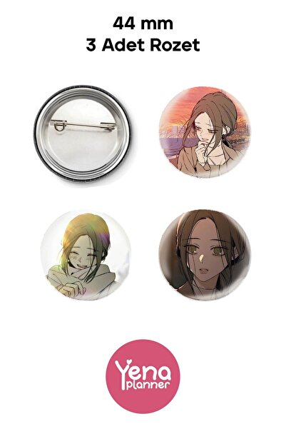 Yenaplanner Set de ornamente pentru geantă / insignă Lacrimi pe o floare înve...