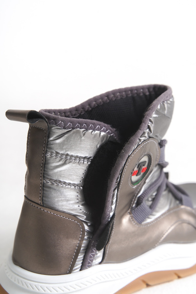 Moda Lime Unisex Thick and Lightweight Sole Easy-To-Wear Velcro Children's Winter Boots