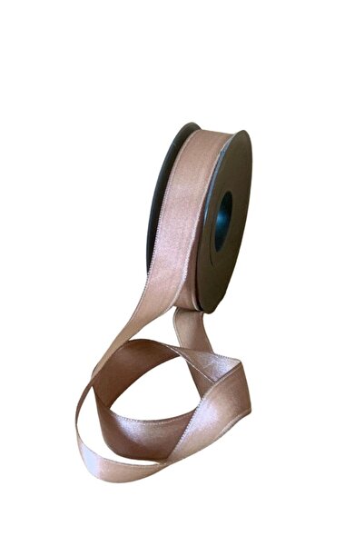 EL İŞİ DİY CRAFT Brown Satin Fabric Ribbon 2.5 cm X 25 Meters Handcrafted Gift Wrapping DIY Decoration Ribbon Bow