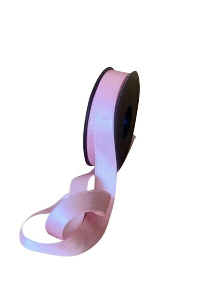 EL İŞİ DİY CRAFT Pink Satin Fabric Ribbon 2.5 cm X 25 m Gift Packaging Henna ...