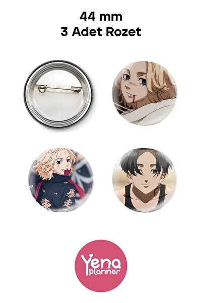 Yenaplanner Set de ornamente/badge pentru geanta Tokyo Revengers