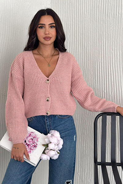 Noa Noa Women's Buttoned Mohair Cardigan – Vibrant Colored & Soft Textured