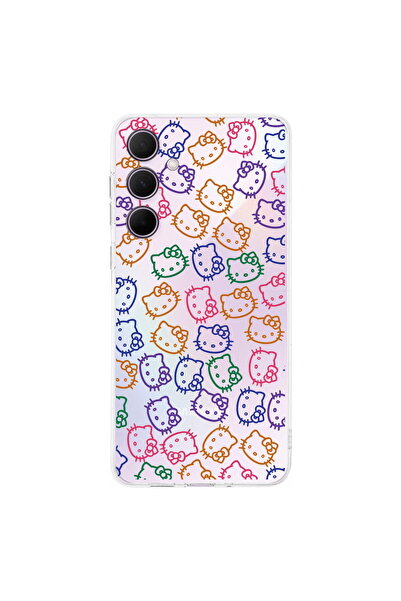 PrintiFy Samsung Galaxy A37 İle Uyumlu Hello Kitty Baskılı Tasarım Kamera Kor...
