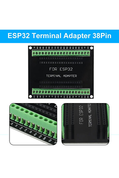 Generic لوحة تطوير ESP32 ESP-WROOM-32 CP2102 شريحة 38Pin Type-C مع لوحة توسيع GPIO الطرفية