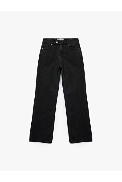 Koton Bavlněné džíny s rovnými nohavicemi a běžným pasem - Straight Fit Jean