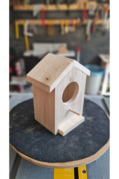 limewood Ahşap Kuş evi Boyanabilir / Dekoratif Ahşap Kuş Yuvası / Balkon Bahçe ve Ağaç için Kuş Yuvası
