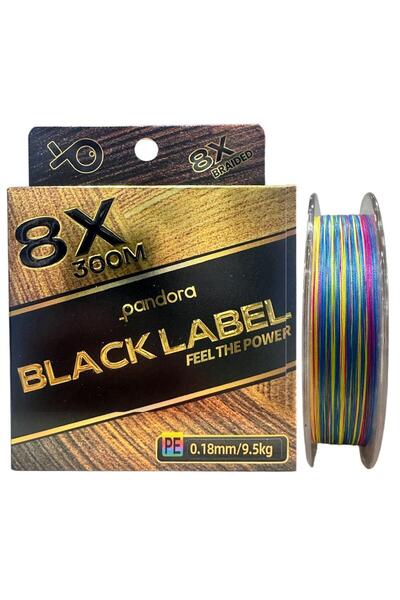 Pandora Black Label 8X 300 mt 0.18mm İp Misina Multi Color