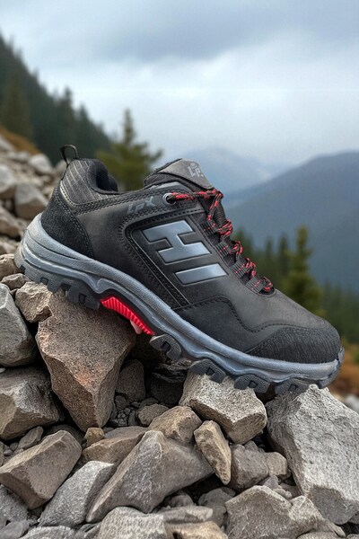 ALTUNTAŞ Erkek Kışlık Mevsimlik Suni Deri Rahat Treaking Trekking Kaymaz Taba...