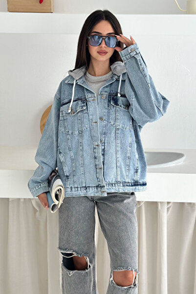 Noa Noa Women's Oversized Hooded Pocket Shirt Jacket – Layered & Comfortable Style